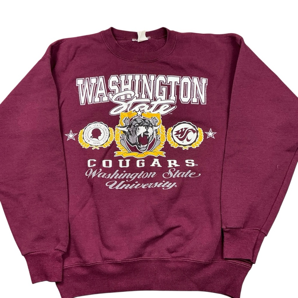 Vintage Washington State Cougars 90s crimson and gray Crewneck size Medium